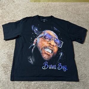 H&M Burna Boy Graphic T-shirt Men’s XL Oversized Black Short Sleeve
